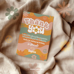 Groovy Birthday Thank You Card