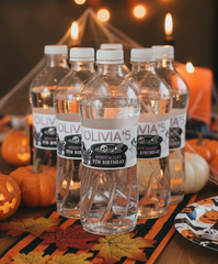 Halloween Party Water Bottle Label