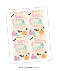 Halloween Drink Pouch Label