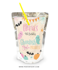 Halloween Drink Pouch Label