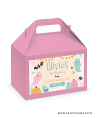 Halloween Party Favor Box Label