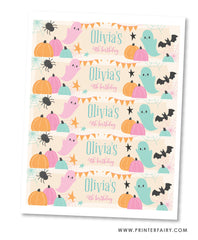 Halloween Party Water Bottle Labels