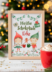 Heiße Schokolade Schild Vorlage