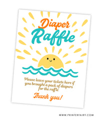 Here Comes The Sun Diaper Raffle Game