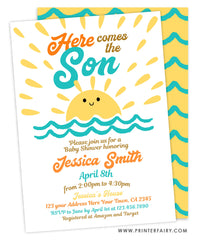 Here Comes the Sun Baby Shower Invitation