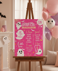 Pink Halloween Birthday Board