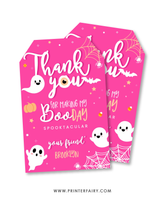 Pink Halloween Favor Tags