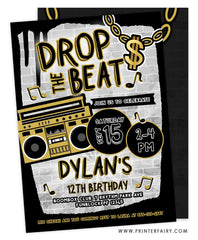 Hip Hop Birthday Invitation