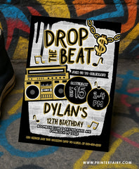 Hip Hop Birthday Invitation