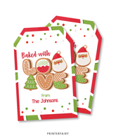 Holiday Christmas Cookie Favor Tags