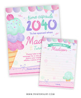 Ice Cream Birthday Time Capsule