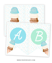Ice Cream Baby Shower Banner