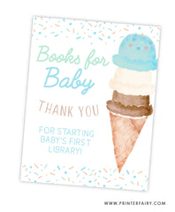 Ice Cream Baby Shower Books for Baby