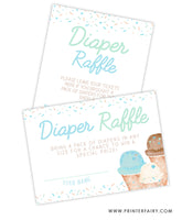 Ice Cream Baby Shower Diaper Raffle