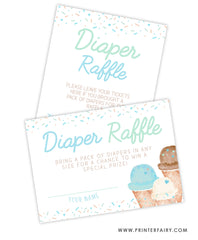 Ice Cream Baby Shower Diaper Raffle