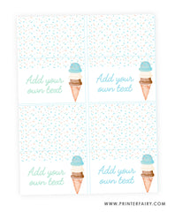 Ice Cream Baby Shower Food Tents