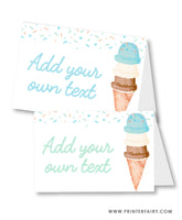 Ice Cream Baby Shower Food Tents