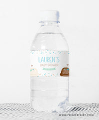 Ice Cream Baby Shower Water Bottle Label