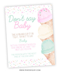 Ice Cream Baby Shower Games