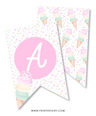 Ice Cream Baby Shower Banner