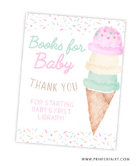 Ice Cream Baby Shower Books for Baby