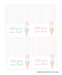 Ice Cream Baby Shower Food Tents