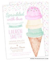 Sprinkled with Love Baby Shower Invitation