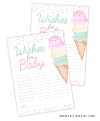 Ice Cream Baby Shower Wishes for Baby