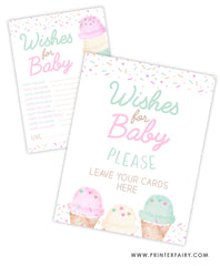 Ice Cream Baby Shower Wishes for Baby