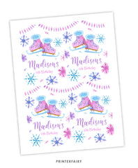 Ice Skating Drink Pouch Label