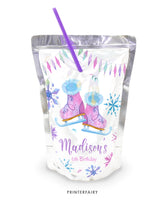 Ice Skating Drink Pouch Label
