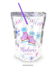 Ice Skating Drink Pouch Label