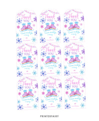 Ice Skating Party Favor Tag