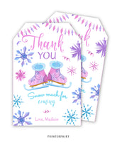 Ice Skating Party Favor Tag