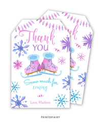 Ice Skating Party Favor Tag