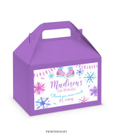 Ice Skating Gable Box Label