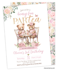 Tea Party with Bears Invitation