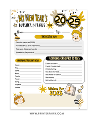 NEW YEARS RESOLUTIONS KIDS