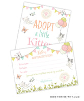 Kitten Garden Adoption Certificate and Sign
