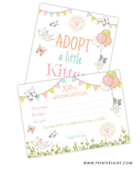 Kitten Garden Adoption Certificate and Sign