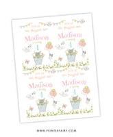 Kitten Garden Party Drink Pouch Label