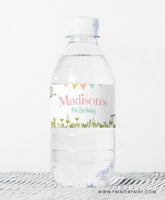 Kitten Garden Party Water Bottle Label