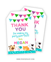 Kitty Cat Editable Favor Tags