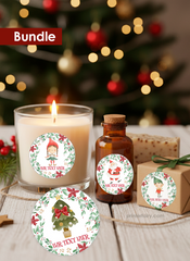 Set aus 4 runden Etiketten Vorlage