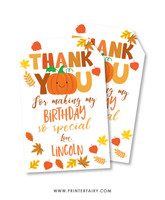 Little Pumpkin Birthday Favor Tags
