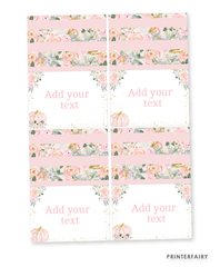 Pink Gold Pumpkin Food Tents