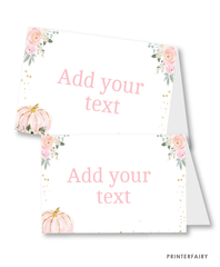 Pink Gold Pumpkin Food Tents