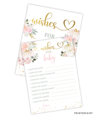Pink Gold Pumpkin Wishes For Baby