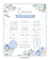 Little Pumpkin First Birthday Sign