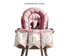 Floral Pumpkin First Birthday Banner